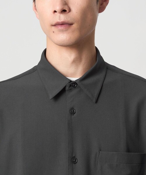 green label relaxing（グリーンレーベルリラクシング）の「FREELITCH ボックス レギュラーカラー シャツ -ストレッチ-（シャツ/ブラウス・メンズ・ダークブラウン/ブラック/ダークグレー・S/M/L/XL）」の16枚目の写真