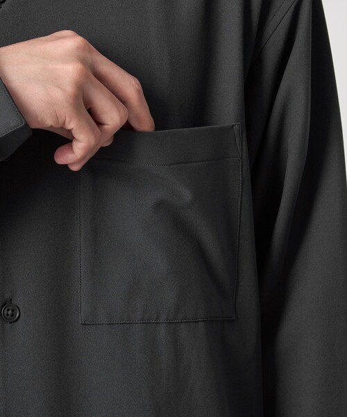 green label relaxing（グリーンレーベルリラクシング）の「FREELITCH ボックス レギュラーカラー シャツ -ストレッチ-（シャツ/ブラウス・メンズ・ダークブラウン/ブラック/ダークグレー・S/M/L/XL）」の20枚目の写真