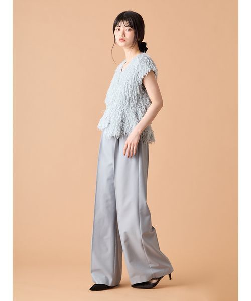 LILY BROWN（リリーブラウン）の「【WEB限定00サイズ】フェザージレセットコンビネゾン（つなぎ/オールインワン・レディース・ブルー/アイボリー/ブラック・0/1/00）」の4枚目の写真