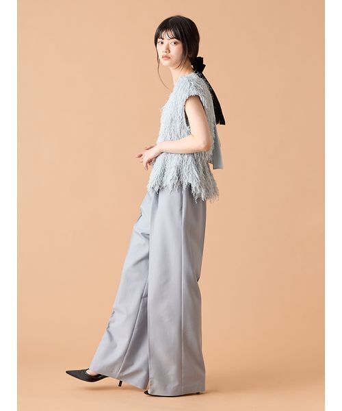 LILY BROWN（リリーブラウン）の「【WEB限定00サイズ】フェザージレセットコンビネゾン（つなぎ/オールインワン・レディース・ブルー/アイボリー/ブラック・0/1/00）」の6枚目の写真