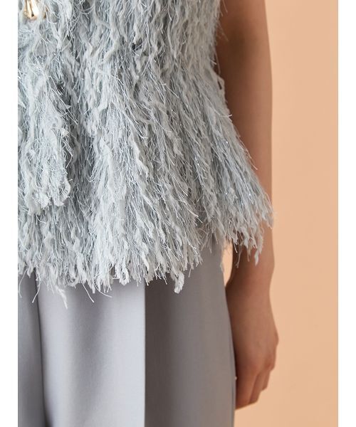 LILY BROWN（リリーブラウン）の「【WEB限定00サイズ】フェザージレセットコンビネゾン（つなぎ/オールインワン・レディース・ブルー/アイボリー/ブラック・0/1/00）」の12枚目の写真