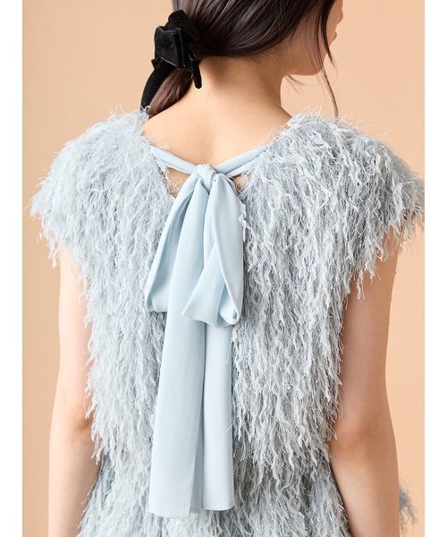 LILY BROWN（リリーブラウン）の「【WEB限定00サイズ】フェザージレセットコンビネゾン（つなぎ/オールインワン・レディース・ブルー/アイボリー/ブラック・0/1/00）」の13枚目の写真