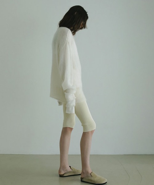 新品未使用品☆エトレトウキョウ　スーパーキッドモヘヤニットプルオーバー　グレー スーパーキッドモヘヤニットプルオーバー(F WHITE): トップス