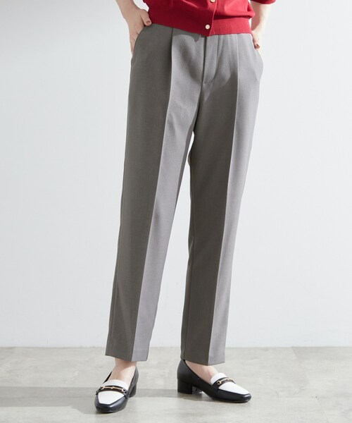 grove（グローブ）の「【洗える/美脚ラインキープ】テーパードパンツ（その他パンツ・レディース・ブラウン系その他/ブラック/チャコールグレー/ライトベージュ・02/05/01/03/04）」の3枚目の写真