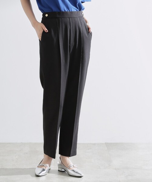 grove（グローブ）の「【洗える/美脚ラインキープ】テーパードパンツ（その他パンツ・レディース・ブラウン系その他/ブラック/チャコールグレー/ライトベージュ・02/05/01/03/04）」の2枚目の写真