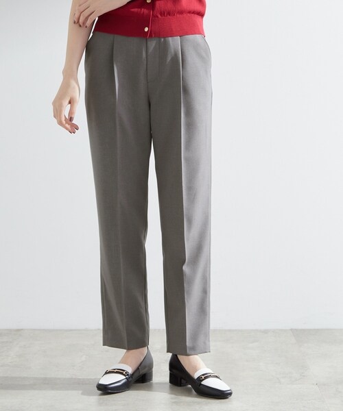 grove（グローブ）の「【洗える/美脚ラインキープ】テーパードパンツ（その他パンツ・レディース・ブラウン系その他/ブラック/チャコールグレー/ライトベージュ・02/05/01/03/04）」の5枚目の写真