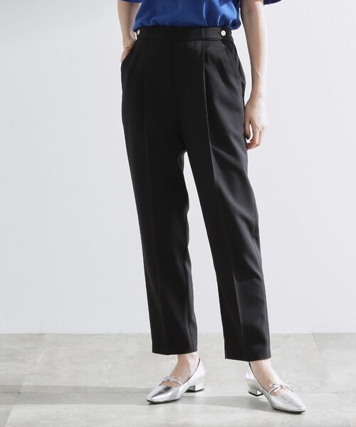 grove（グローブ）の「【洗える/美脚ラインキープ】テーパードパンツ（その他パンツ・レディース・ブラウン系その他/ブラック/チャコールグレー/ライトベージュ・02/05/01/03/04）」の9枚目の写真