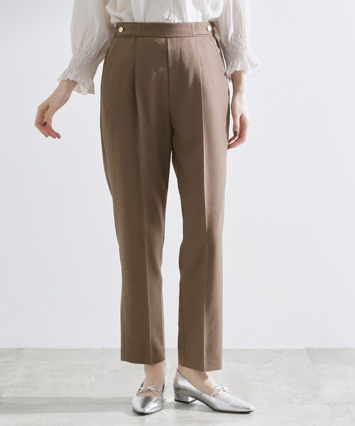 grove（グローブ）の「【洗える/美脚ラインキープ】テーパードパンツ（その他パンツ・レディース・ブラウン系その他/ブラック/チャコールグレー/ライトベージュ・02/05/01/03/04）」の13枚目の写真