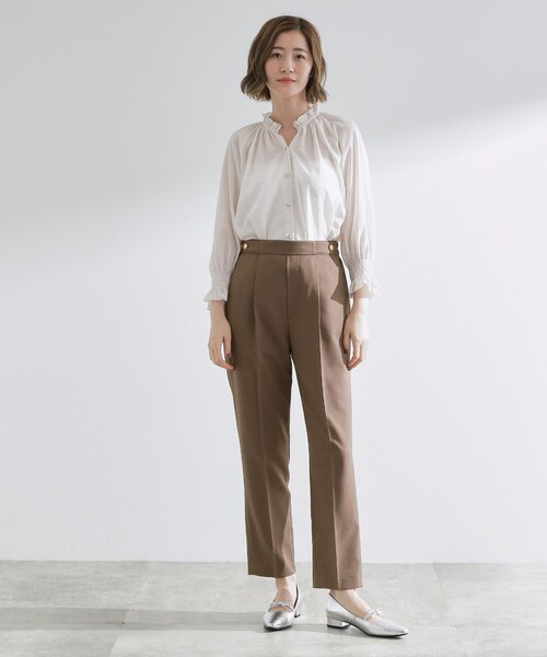 grove（グローブ）の「【洗える/美脚ラインキープ】テーパードパンツ（その他パンツ・レディース・ブラウン系その他/ブラック/チャコールグレー/ライトベージュ・02/05/01/03/04）」の14枚目の写真