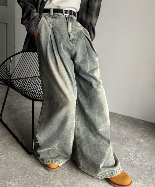 Classical Origin(クラシカルオリジン)の「変形3タックスーパーワイドデニム/Unique Three-Tuck Super Wide Denim(デニムパンツ・メンズ・その他1/ブラック・LARGE/MEDIUM/SMALL)」の9枚目の写真