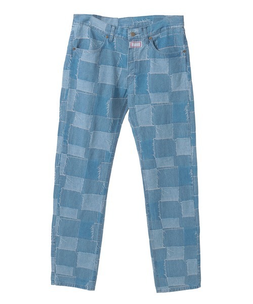 KARL HELMUT(カールヘルム)の「パッチワークジャガードパンツ(デニムパンツ・メンズ・ネイビー/ライトブルー・M/L/XL/XXL)」の2枚目の写真