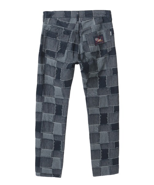 KARL HELMUT(カールヘルム)の「パッチワークジャガードパンツ(デニムパンツ・メンズ・ネイビー/ライトブルー・M/L/XL/XXL)」の4枚目の写真