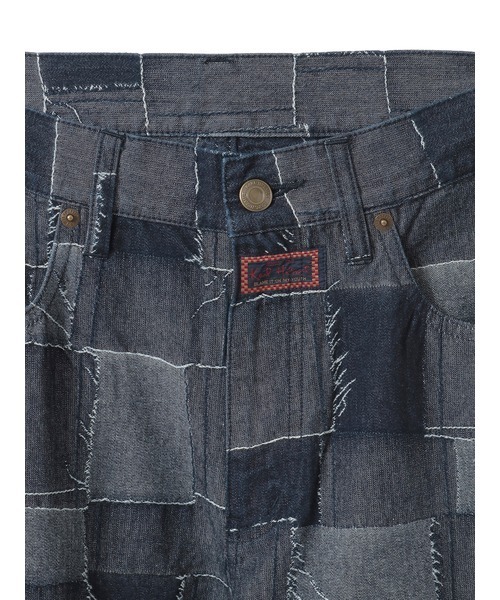 KARL HELMUT(カールヘルム)の「パッチワークジャガードパンツ(デニムパンツ・メンズ・ネイビー/ライトブルー・M/L/XL/XXL)」の6枚目の写真