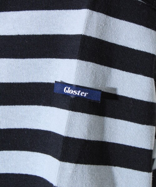 GLOSTER(グロスター)の「【配色ラインが差をつける】ボーダーアームテープロンT(Tシャツ/カットソー・メンズ・ブルー系その他/ホワイト×ブラック/グレー系その他・S/M/L)」の14枚目の写真