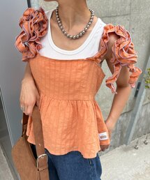 HELLO.SANFRANCISCO | 【HELLO.SANFRANCISCO/ハローサンフランシスコ】ドビードットフリルキャミビスチェ(タンクトップ)