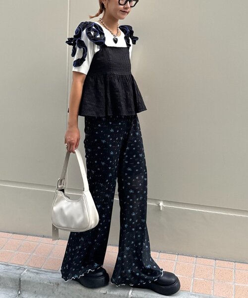 HELLO.SANFRANCISCO（ハローサンフランシスコ）の「【HELLO.SANFRANCISCO/ハローサンフランシスコ】ドビードットフリルキャミビスチェ（タンクトップ・レディース・レッド/ブラック/オレンジ・ONE SIZE）」の9枚目の写真