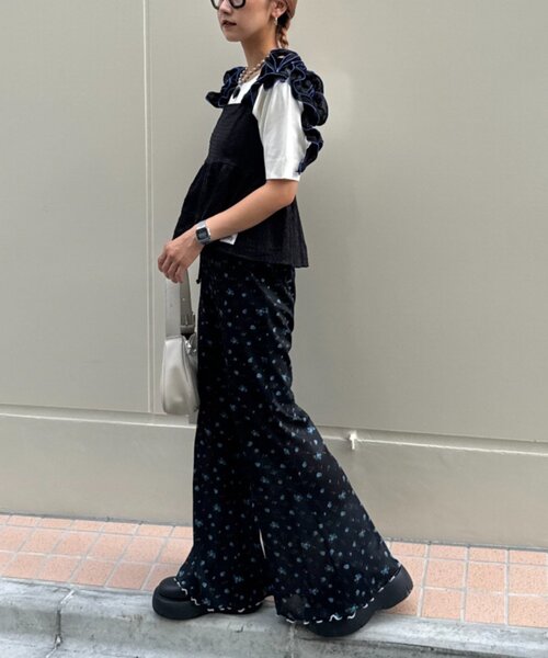 HELLO.SANFRANCISCO（ハローサンフランシスコ）の「【HELLO.SANFRANCISCO/ハローサンフランシスコ】ドビードットフリルキャミビスチェ（タンクトップ・レディース・レッド/ブラック/オレンジ・ONE SIZE）」の10枚目の写真