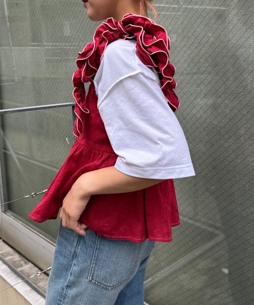 HELLO.SANFRANCISCO（ハローサンフランシスコ）の「【HELLO.SANFRANCISCO/ハローサンフランシスコ】ドビードットフリルキャミビスチェ（タンクトップ・レディース・レッド/ブラック/オレンジ・ONE SIZE）」の21枚目の写真