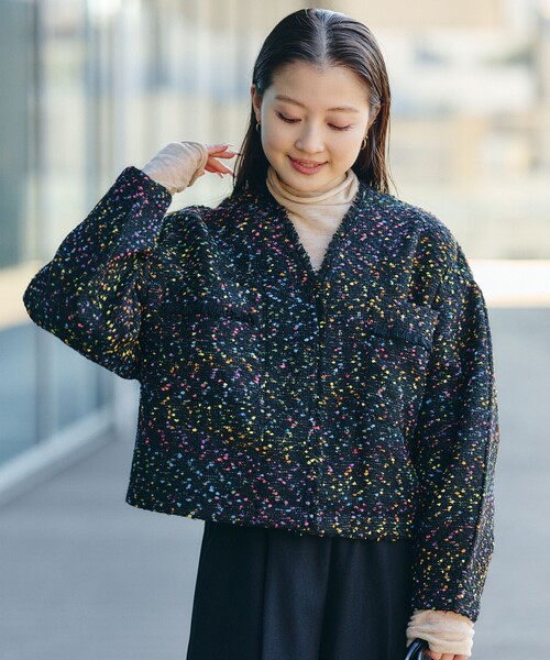 セール】カラーネップ ツイードブルゾン（ブルゾン）｜BEAMS HEART