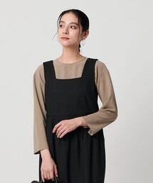 【WEB限定 Wardrobe DAILY MINIMAL】クルーネックブラウス ウォッシャブル