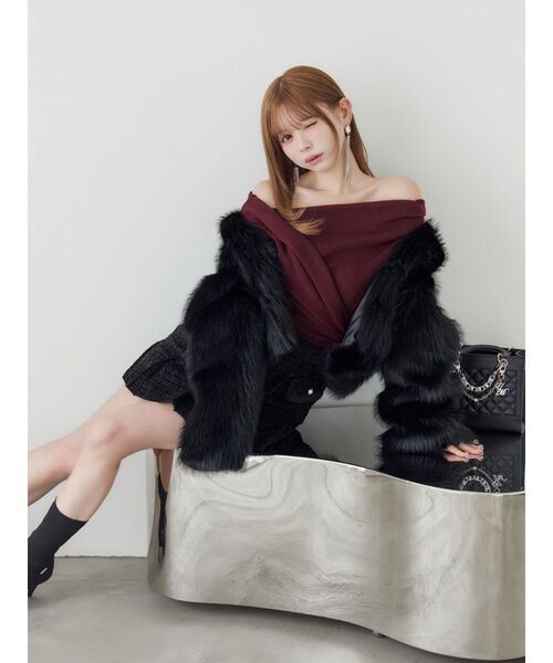 EATME（イートミー）の「スタンドカラーフェイクファーブルゾン（ブルゾン・レディース・ベージュ/オフホワイト/ブラック・FREE）」の22枚目の写真