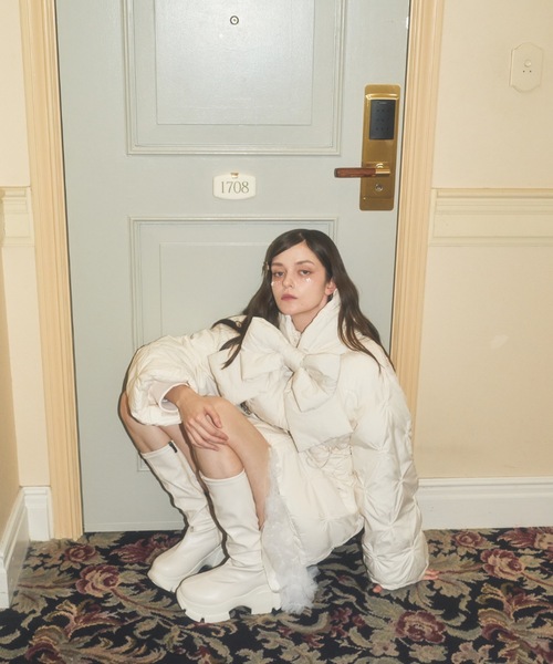 セール】【初販即完】2wayマフラー付きエコダウンジャケット（ダウン