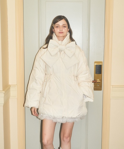 初販即完】2wayマフラー付きエコダウンジャケット（ダウンジャケット