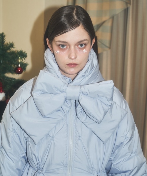 初販即完】2wayマフラー付きエコダウンジャケット（ダウンジャケット