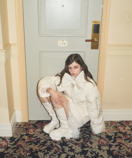 セール】【初販即完】2wayマフラー付きエコダウンジャケット（ダウン