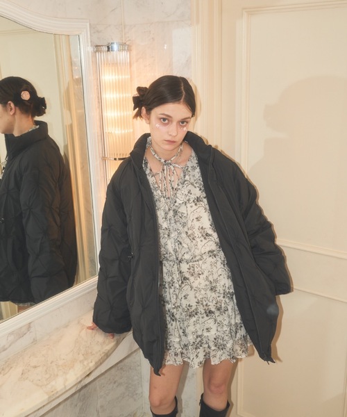 セール】【初販即完】2wayマフラー付きエコダウンジャケット（ダウン