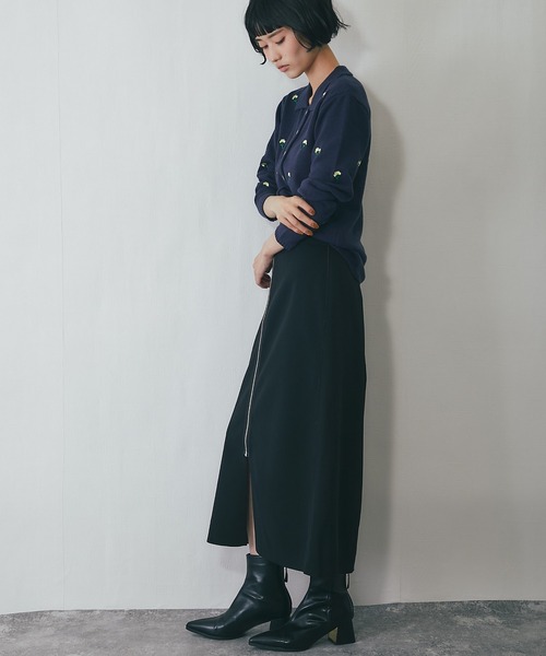 ANOTHER S（アナザーエス）の「リバーシブルファスナーロングスカート（スカート・レディース・ブラウン/ネイビー/ブラック・M）」の7枚目の写真