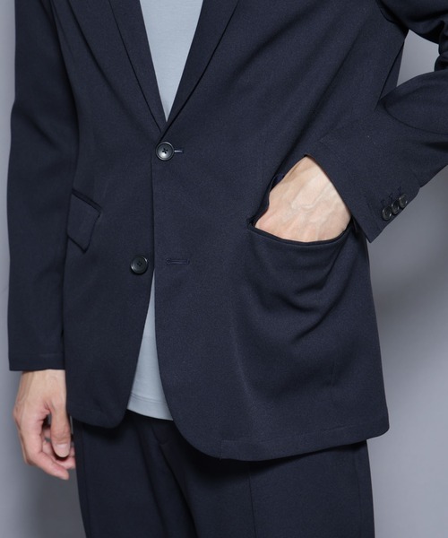 NANO universe（ナノユニバース）の「「N JACKET BASIC」シャドーストライプジャケット(セットアップ可)（テーラードジャケット・メンズ・ブラウン/ダークネイビー・S/L/M）」の21枚目の写真