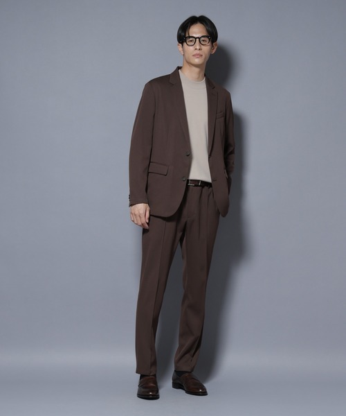 NANO universe（ナノユニバース）の「「N JACKET BASIC」シャドーストライプジャケット(セットアップ可)（テーラードジャケット・メンズ・ブラウン/ダークネイビー・S/L/M）」の7枚目の写真