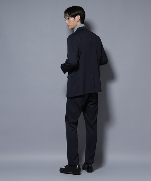 NANO universe（ナノユニバース）の「「N JACKET BASIC」シャドーストライプジャケット(セットアップ可)（テーラードジャケット・メンズ・ブラウン/ダークネイビー・S/L/M）」の16枚目の写真