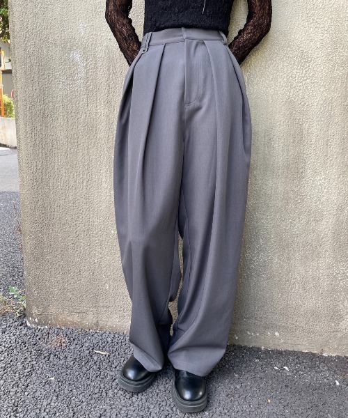 ダブルタックスラックスパンツ（スラックス）｜AIC.（エーアイシー）の