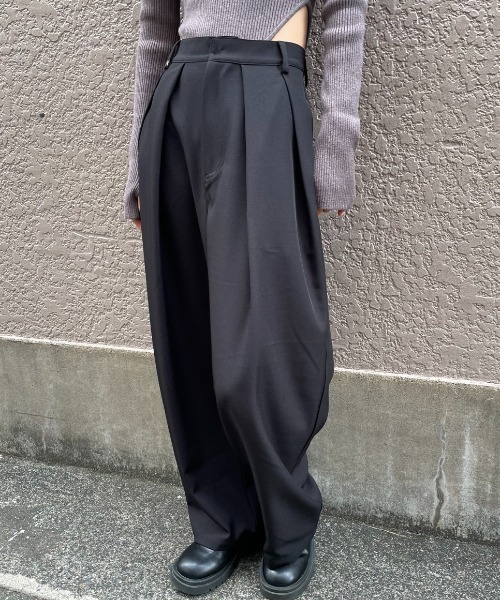 ダブルタックスラックスパンツ（スラックス）｜AIC.（エーアイシー）の