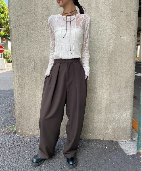 ダブルタックスラックスパンツ（スラックス）｜AIC.（エーアイシー）の