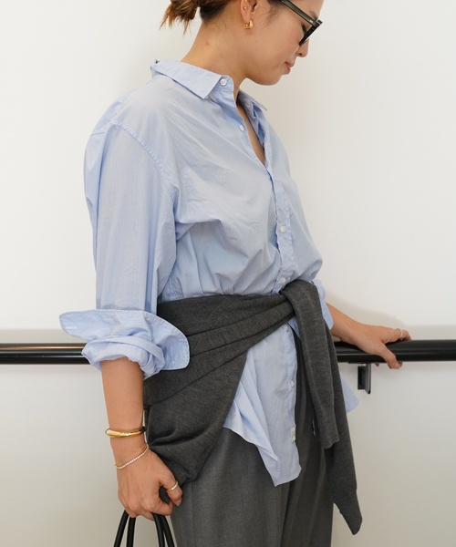 Frank&Eileen(フランクアンドアイリーン)の「【FRANK&EILEEN/フランクアンドアイリーン】FINBAR SHIRT(シャツ/ブラウス・レディース・スカイブルー/ブルー・FREE)」の6枚目の写真