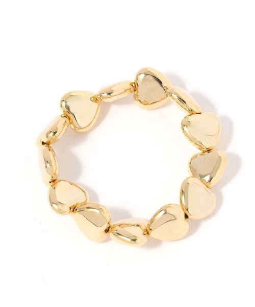 BAYFLOW(ベイフロー)の「プックリハートブレスレット(ブレスレット・レディース・イエロー/ライトグレー・FREE)」の2枚目の写真
