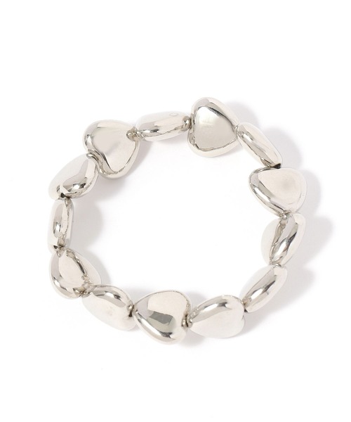 BAYFLOW(ベイフロー)の「プックリハートブレスレット(ブレスレット・レディース・イエロー/ライトグレー・FREE)」の1枚目の写真