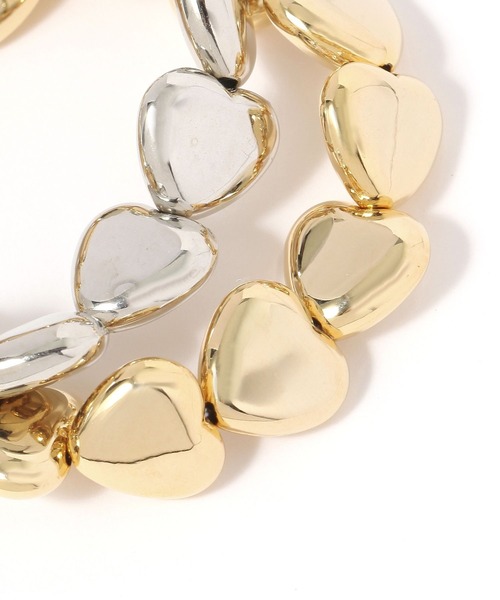 BAYFLOW(ベイフロー)の「プックリハートブレスレット(ブレスレット・レディース・イエロー/ライトグレー・FREE)」の3枚目の写真