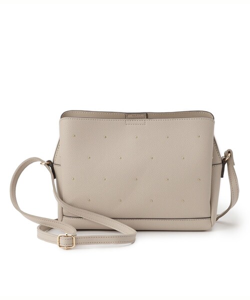 grove（グローブ）の「ドットスタッズ3層ショルダー（ショルダーバッグ・レディース・ライトグレー/ブラック/グリーン系/ピンク系・00）」の14枚目の写真