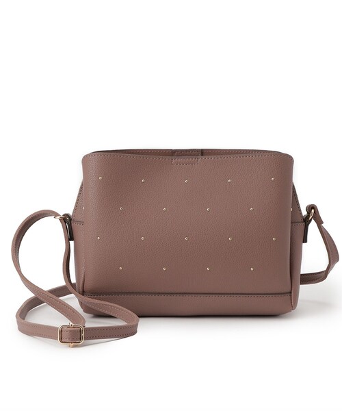 grove（グローブ）の「ドットスタッズ3層ショルダー（ショルダーバッグ・レディース・ライトグレー/ブラック/グリーン系/ピンク系・00）」の16枚目の写真