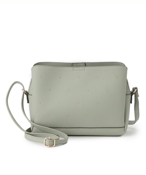 grove（グローブ）の「ドットスタッズ3層ショルダー（ショルダーバッグ・レディース・ライトグレー/ブラック/グリーン系/ピンク系・00）」の17枚目の写真