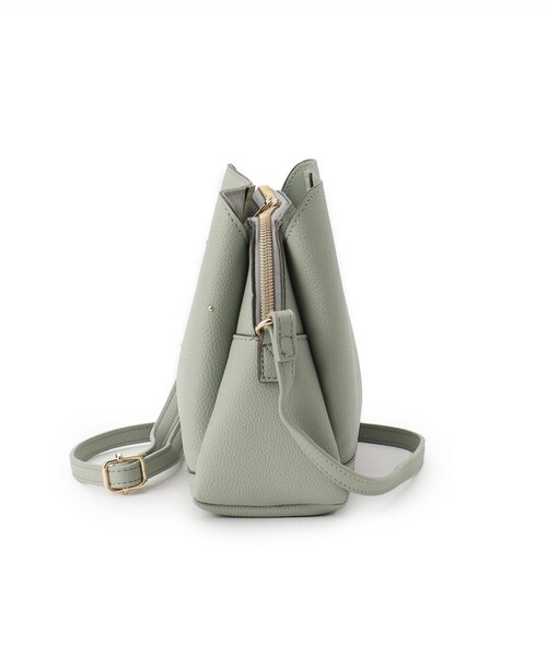 grove（グローブ）の「ドットスタッズ3層ショルダー（ショルダーバッグ・レディース・ライトグレー/ブラック/グリーン系/ピンク系・00）」の18枚目の写真