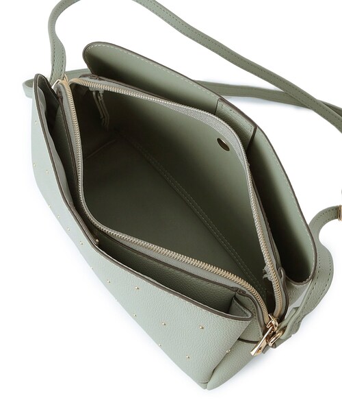 grove（グローブ）の「ドットスタッズ3層ショルダー（ショルダーバッグ・レディース・ライトグレー/ブラック/グリーン系/ピンク系・00）」の20枚目の写真