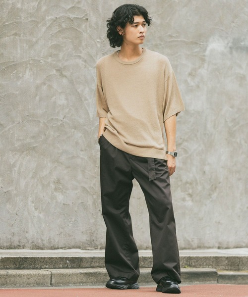 RAGEBLUE（レイジブルー）の「サマーニットクルーネックTシャツ（ニット/セーター・メンズ・ブラック/ベージュ系その他2・MEDIUM/LARGE）」の10枚目の写真