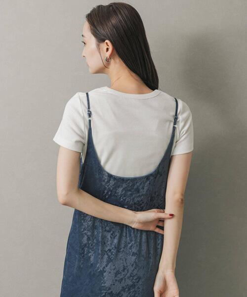 SENSE OF PLACE by URBAN RESEARCH(センスオブプレイスバイアーバンリサーチ)の「シアーベロアドレープキャミワンピ(ワンピース・レディース・ブラウン/ブルー・S/ONE)」の6枚目の写真