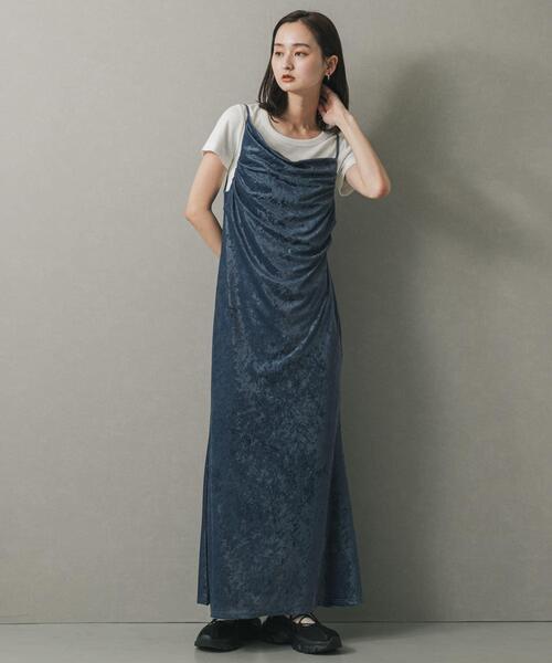 セール】シアーベロアドレープキャミワンピ（ワンピース）｜SENSE OF