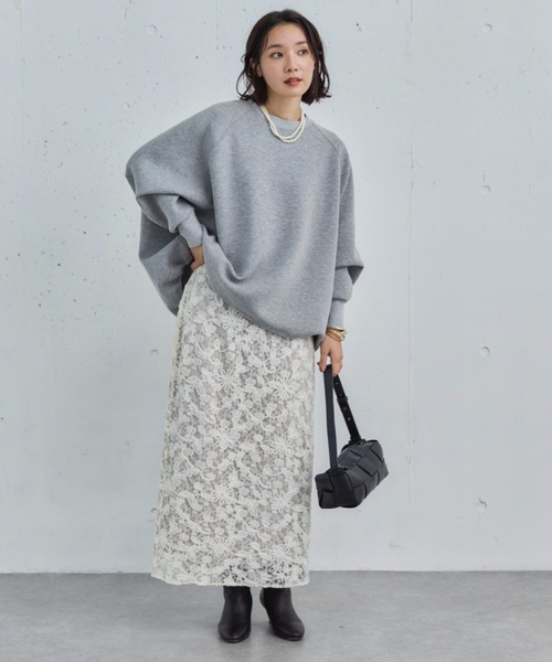 Doux archives(ドゥアルシーヴ)の「モールレースタイトスカート(スカート・レディース・アイボリー/ブラウン/ベージュ・36/38)」の14枚目の写真